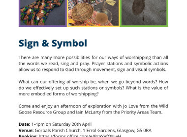 Sign And Symbol Worship Event - Saturday 20th April 