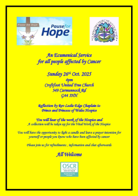 Pause For Hope Ecumenical Service - 26th October 2025 