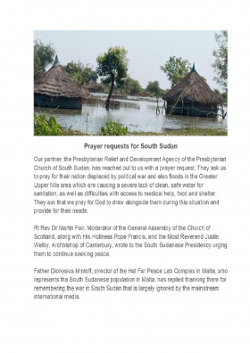 Prayer Requests for South Sudan
