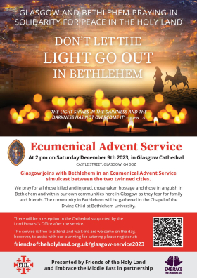 Ecumenical Advent Service - 9th December 2023 at Glasgow Cathedral