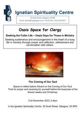 OASIS Space For Clergy - Tuesday 21st November 2023