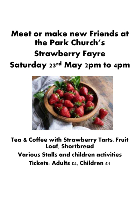 Strawberry Fayre at Giffnock The Park on 23rd May 2026