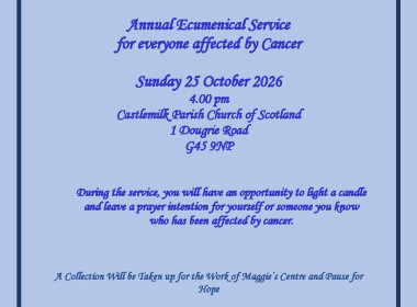 Annual Ecumenical Pause For Hope Service - 25th October 2026