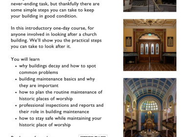 Maintaining Scottish Historic Places of Worship Course 29.10.26