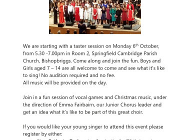 SPRINGFIELD CAMBRIDGE FESTIVAL CHORUS JUNIOR CHORUS